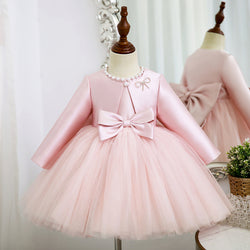 Baby Girl Princess Dress Autumn Bow Puffy Toddler Birthday Party Dress Girl Formal Dresses