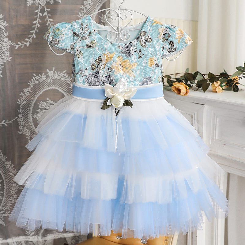 Baby Girl Flowers Birthday Cake Dress