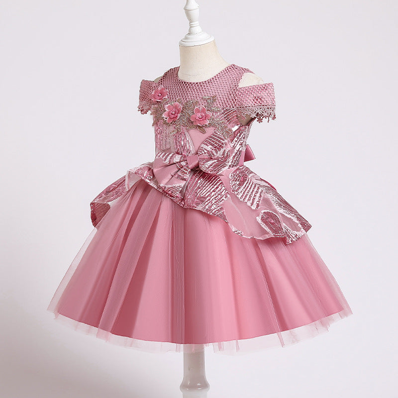 Toddler Ball Gowns Flower Girl Elegant Embroidery Irregular Princess Party Dress
