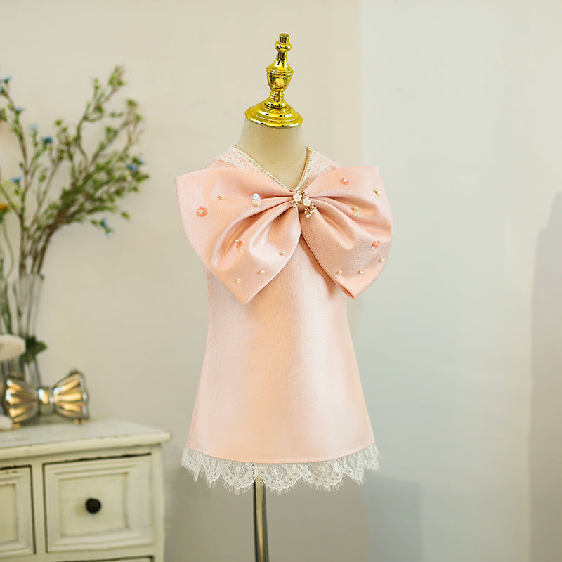 Baby Girl Dress Toddler Big Bow Puffy Birthday Party Dress