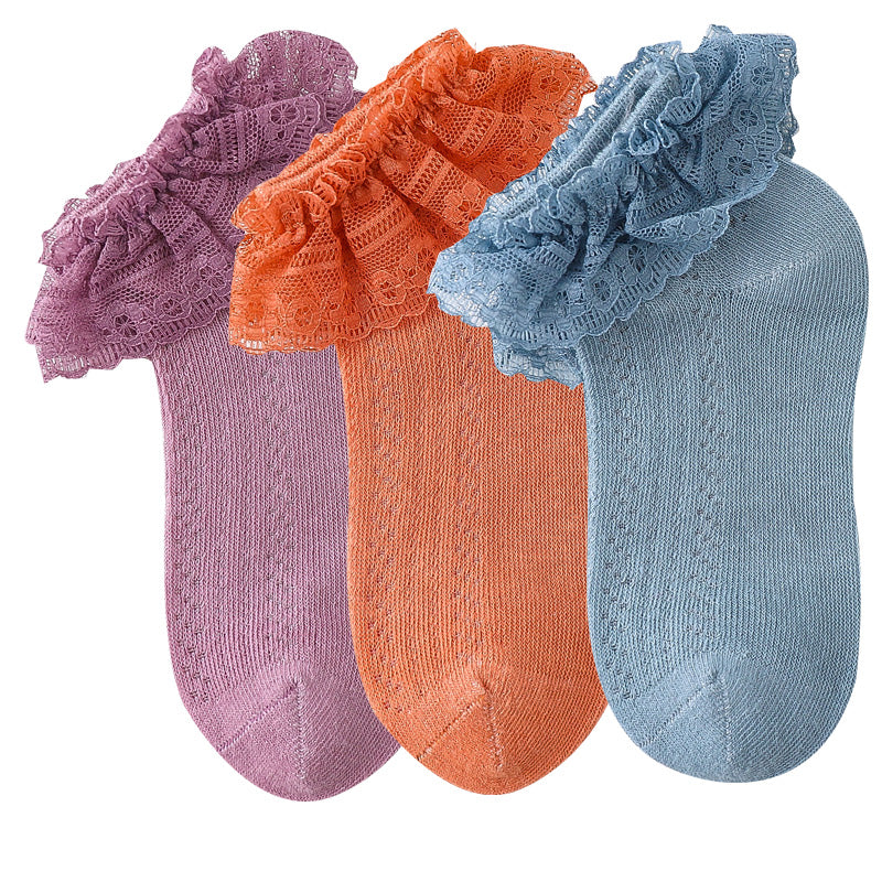 Girls Summer Mesh Lace Princess Socks