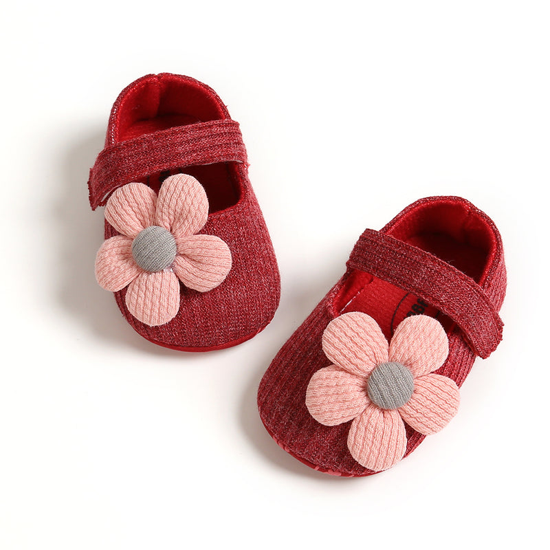 Toddler Dress Shoes Baby Flowers Soft Sole Non-slip Cute Footwear