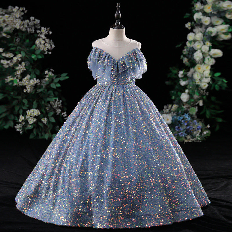 Sequin V-neck Princess Dress marryshe Sequin V-neck Princess Dress marryshe