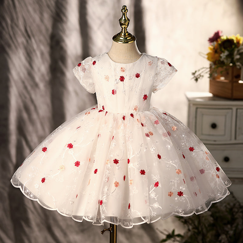 First Communion Dress Baby Girl Retro Elegant Cute Formal Princess Dresses Toddler Prom Dress