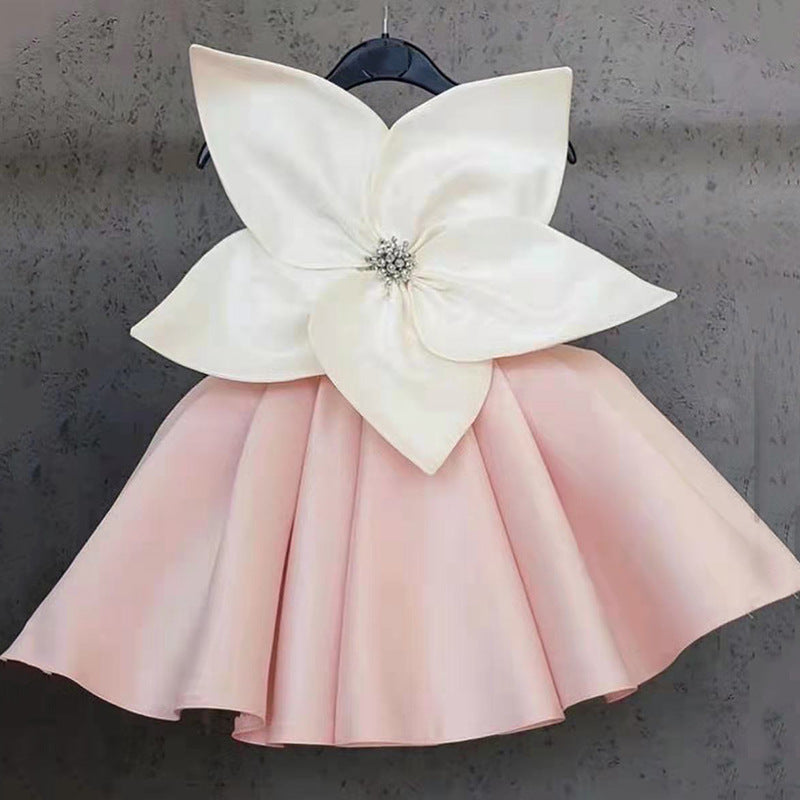 Baby Girl and Toddler Flower Bow Pageant Girl Dress  Birthday Party Princess Dress