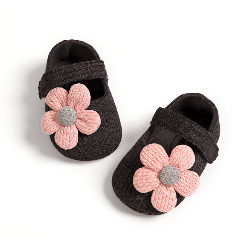 Toddler Dress Shoes Baby Flowers Soft Sole Non-slip Cute Footwear