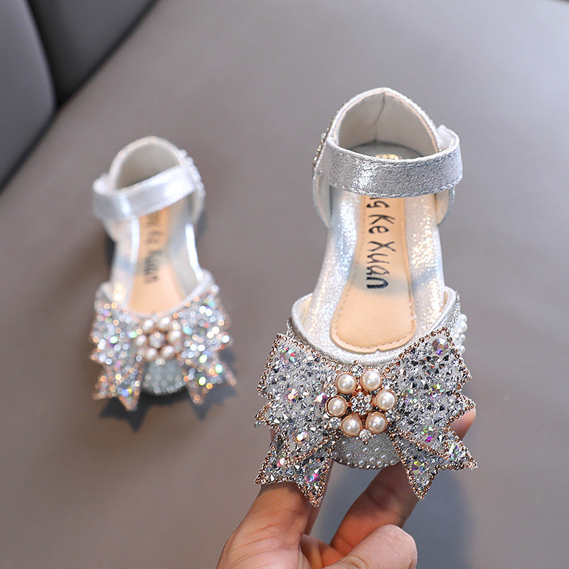 Summer Baby Girl Rhinestone Ribbon Princess Shoes – marryshe