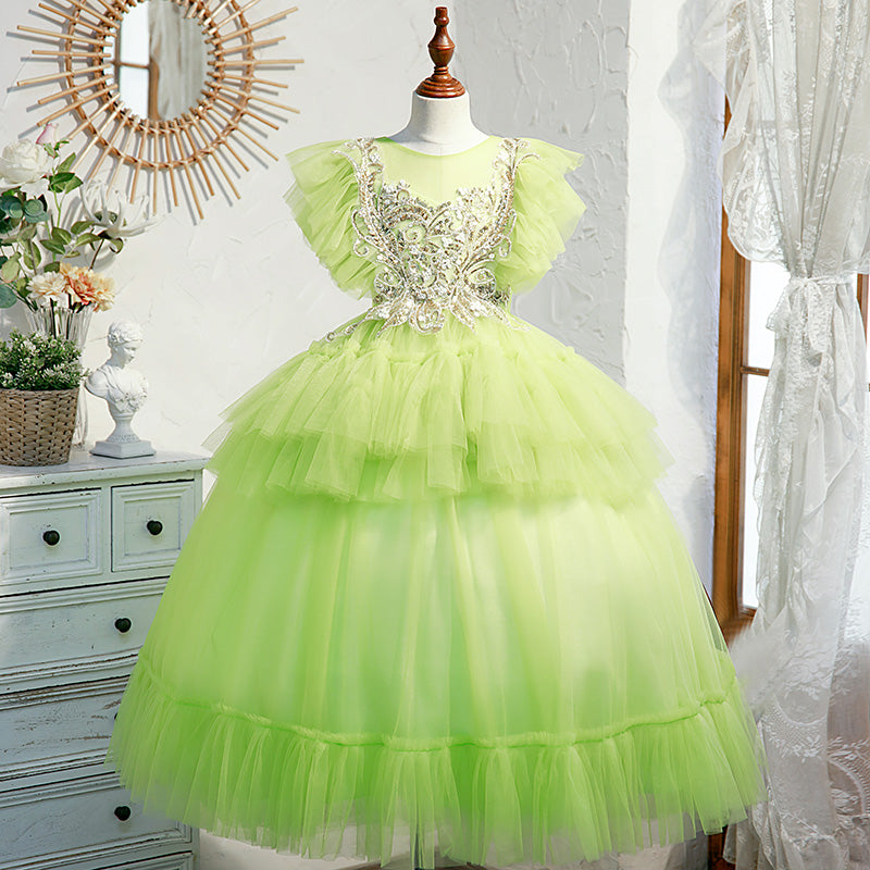 Flower Girl Dress Little Girl Easter Dress Pageant Costumes Wedding Princess Communion Dress