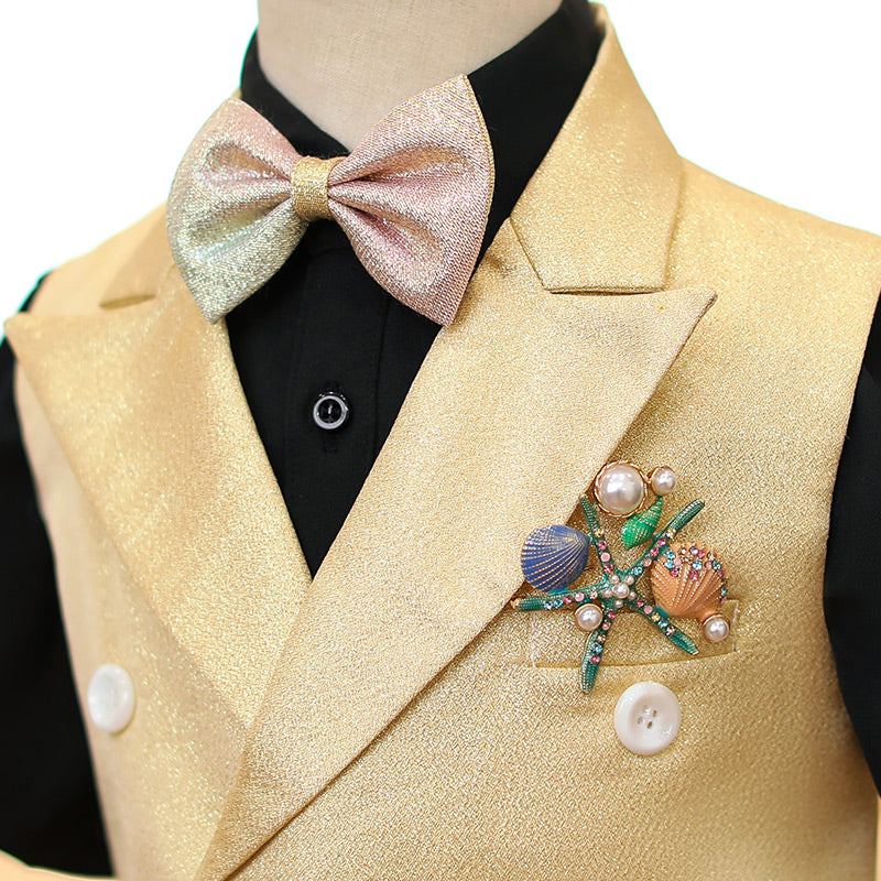 Boy Summer Performance Children's Formal Vest Suit Set