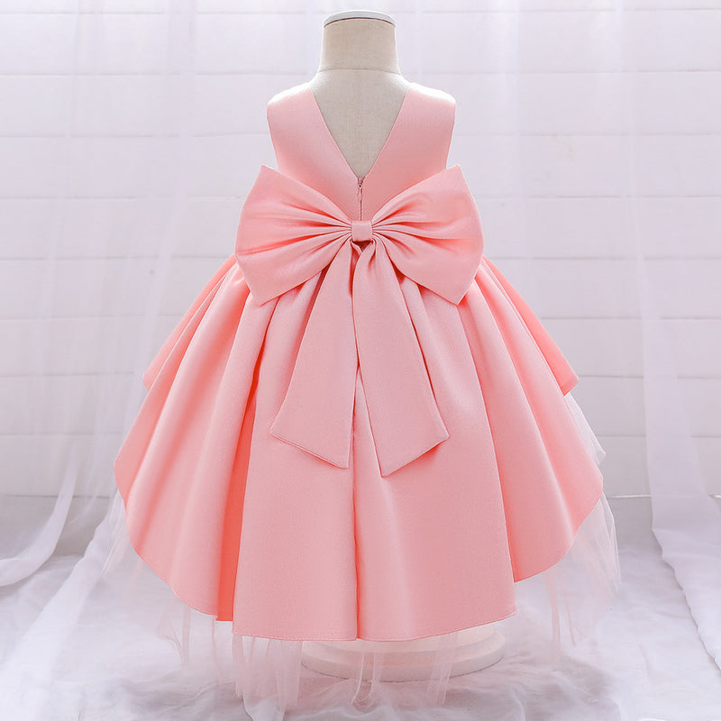 Baby Girl Princess Dress Elegant Bow Knot Trailing Girl Dress Birthday marryshe Baby Girl Princess Dress Elegant Bow Knot Trailing Girl Dress Birthday marryshe