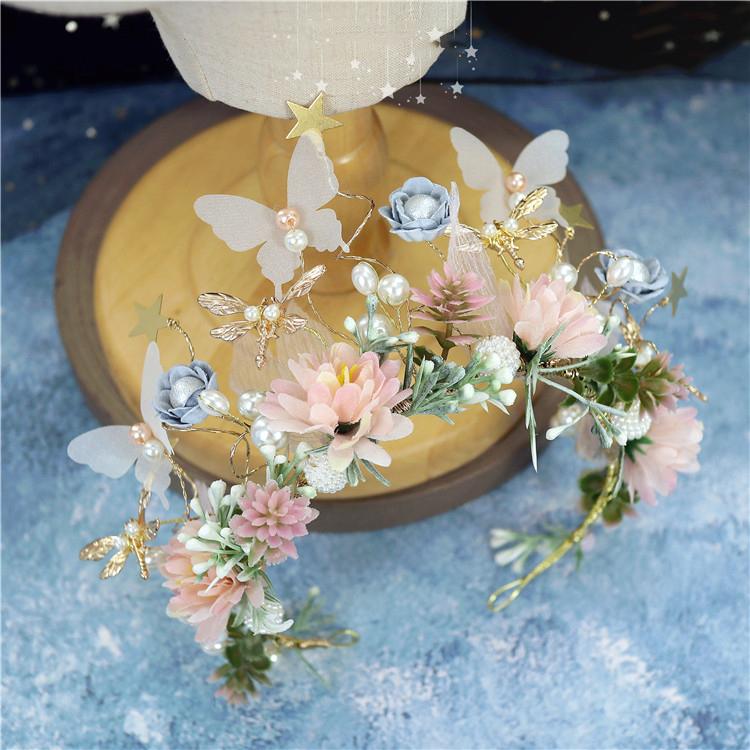 Flower Butterfly Child Crown Princess Corolla Headdress Girl Wreath