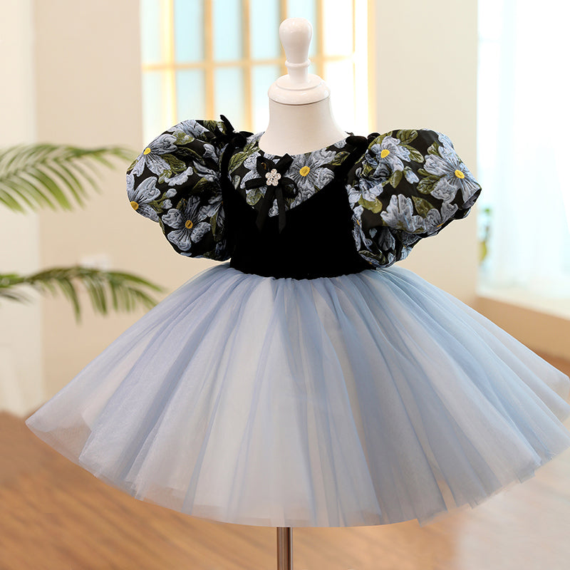 Baby Girl Flower Puffy Birthday Party Princess Dress