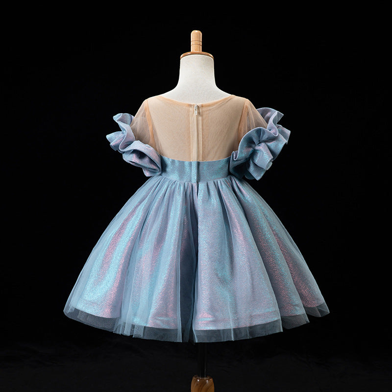 Girl Formal Princess Dresses Baby Girl Retro Puffy Birthday Party Dresses