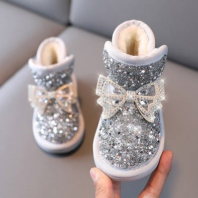 Winter Baby Plus Velvet Warm Non-slip Sequins Boots