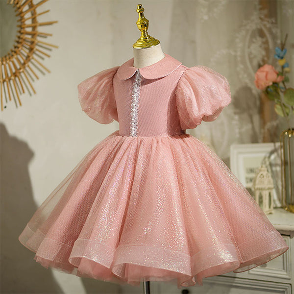 Flowers Girl Sequins Birthday Party Princess Dress