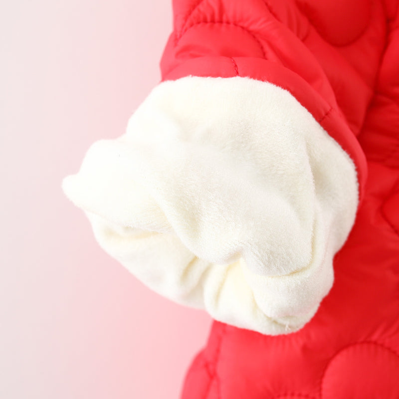 Baby Girl Autumn And Winter Flower Coat Toddler Doll Collar Ruffles Sweet Warm Coat