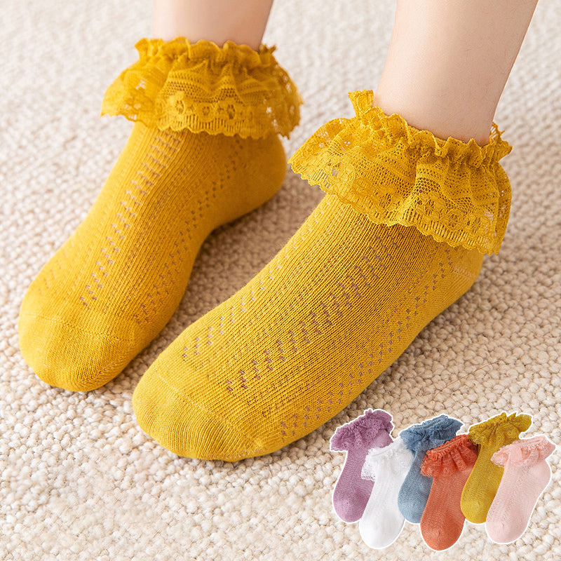 Girls Summer Mesh Lace Princess Socks