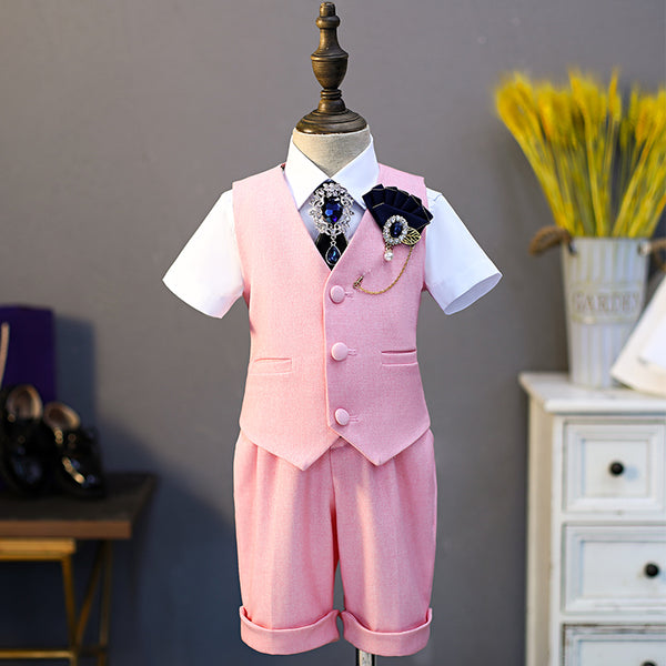 Boy Summer Wedding Baby's Formal British Suit Set