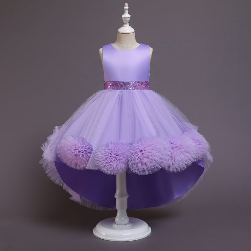 Baby Girl Easter Dress Birthday Party Dreamy Pom-pom Puffy Flower Girl Princess Pageant Dress