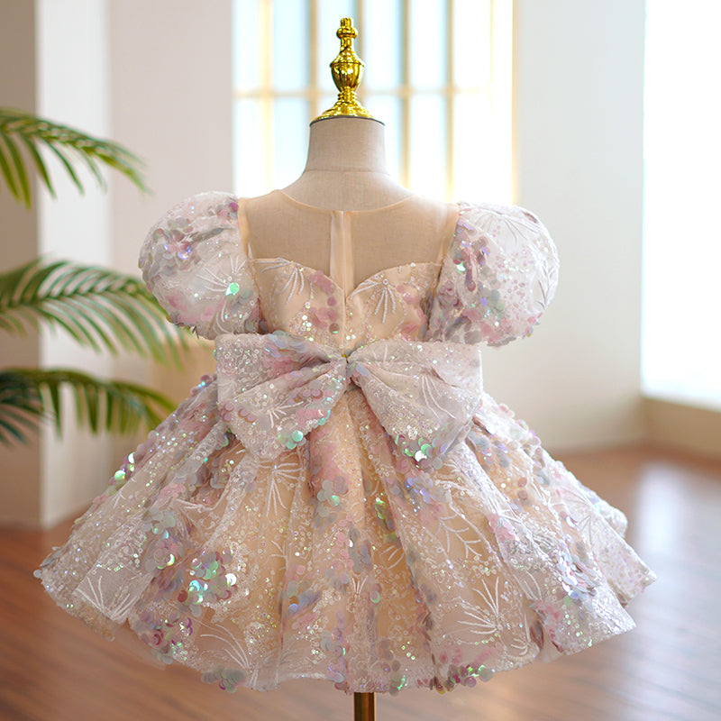 Girl Formal Dresses Baby Girl Gorgeous Colorful Sequins Dress Princess ...