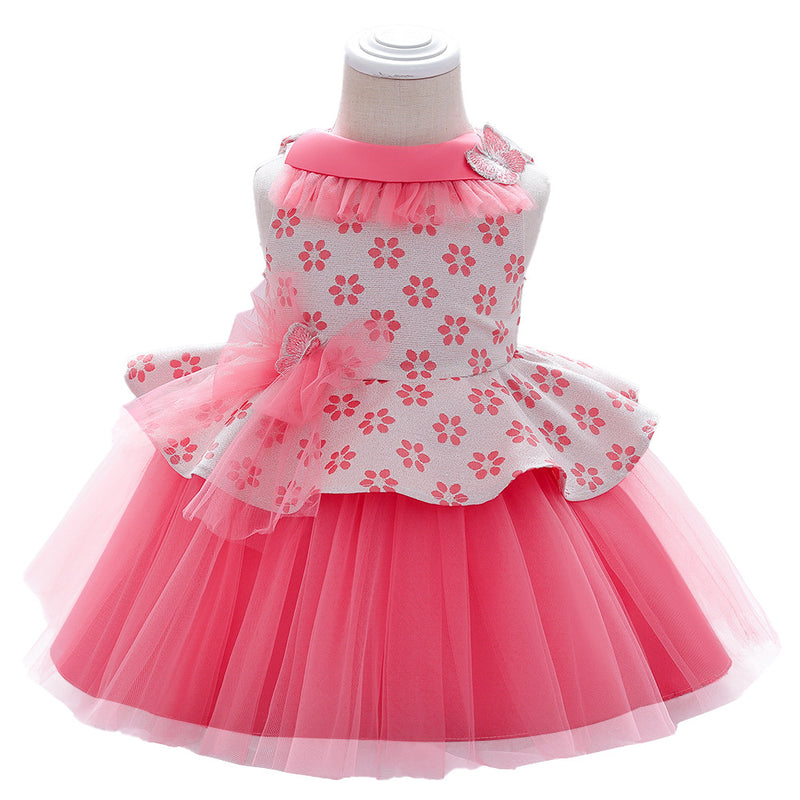 Baby Girl Summer Formal Princess Dress Girl Puffy Pageant Birthday Party Dress