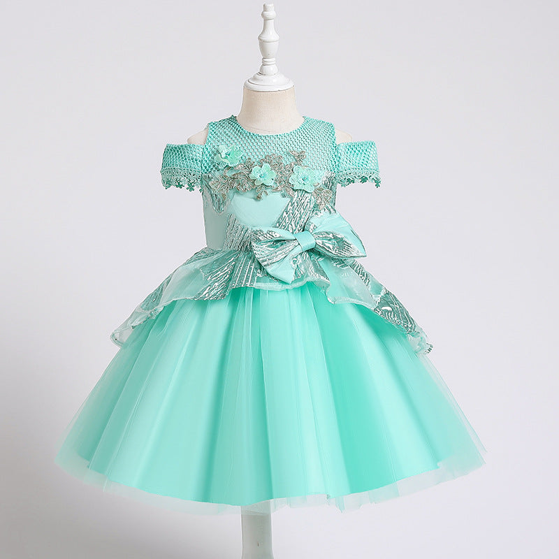 Toddler Ball Gowns Flower Girl Elegant Embroidery Irregular Princess Party Dress