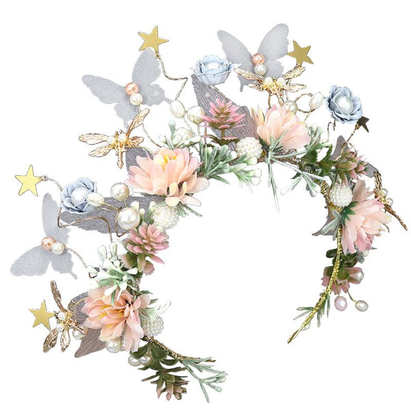 Flower Butterfly Child Crown Princess Corolla Headdress Girl Wreath