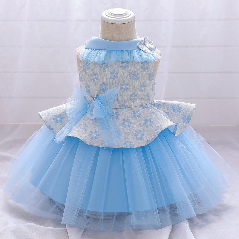 Baby Girl Summer Formal Princess Dress Girl Puffy Pageant Birthday Party Dress