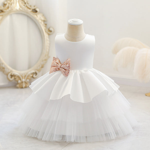 Baby Girls Bow Princess Birthday Dress