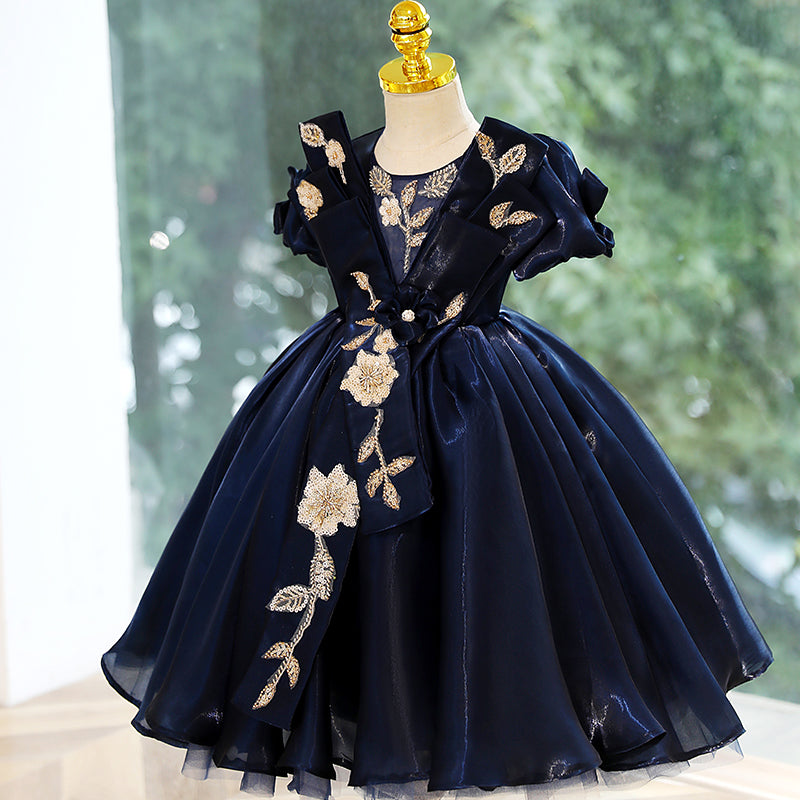 Toddler First Communion Girl Elegant Birthday Party Dress Flower Girl Dress Pageant Dress, Blue / 3-4 Years (110cm) Toddler First Communion Girl Elegant Birthday Party Dress Flower Girl Dress Pageant Dress, Blue / 3-4 Years (110cm)