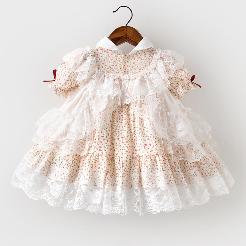 Baby Girl Princess Dresses Toddler Vintage Royal Puffy Elegant Ball Gowns Birthday Dresses