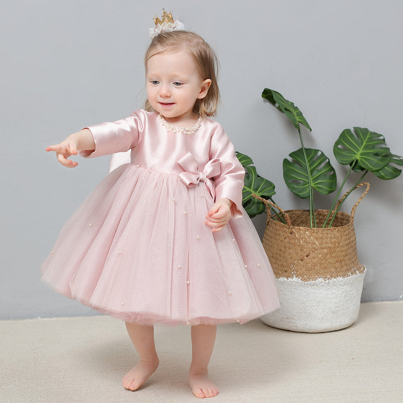 Baby Girl Bow Formal Princess Dress Toddler Birthday Party Dress Girl Formal Princess Dresses