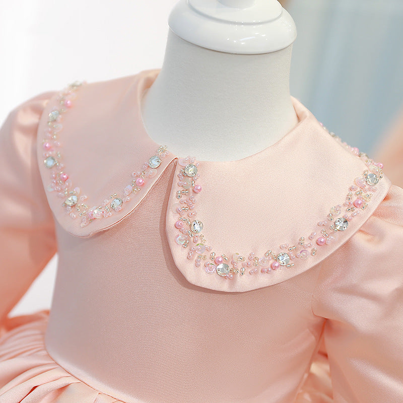 Baby Girl Communion Dress Girl Birthday Party Long Sleeve Doll