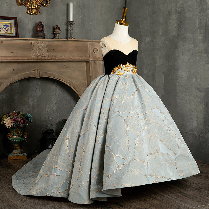 Girl Pageant Princess Dresses Luxury Summer Vintage Birthday Ball Gowns