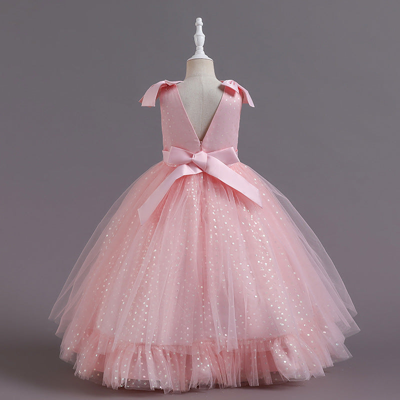 Elegant Girls Puffy Perform Wedding Princess Dress