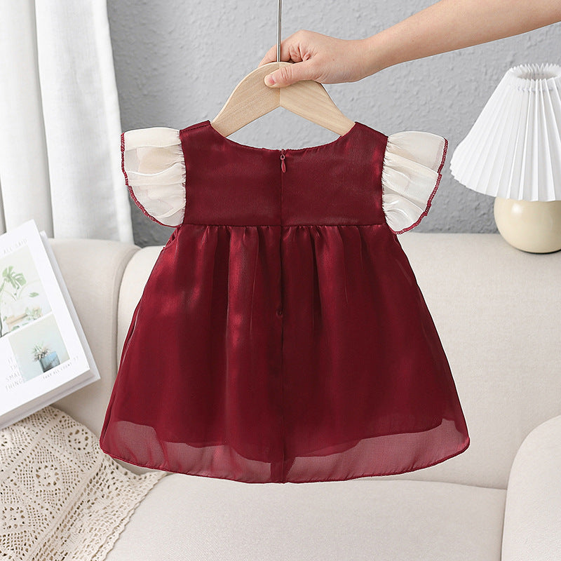 Infant Sweet Dress Toddler Summer Big Bow Dress