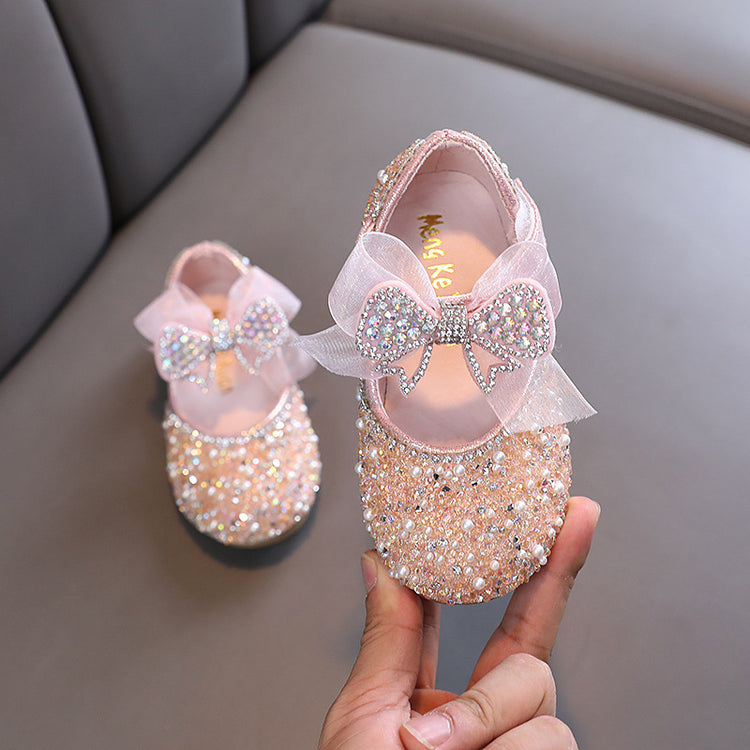 Summer Baby Girl Rhinestone Ribbon Princess Shoes – marryshe