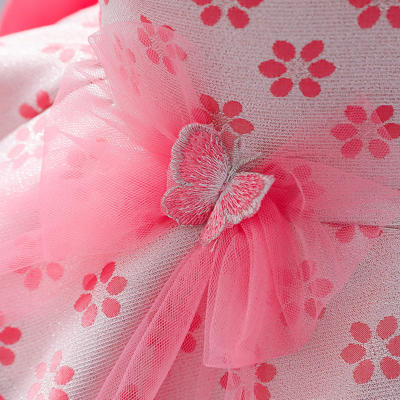 Baby Girl Summer Formal Princess Dress Girl Puffy Pageant Birthday Party Dress