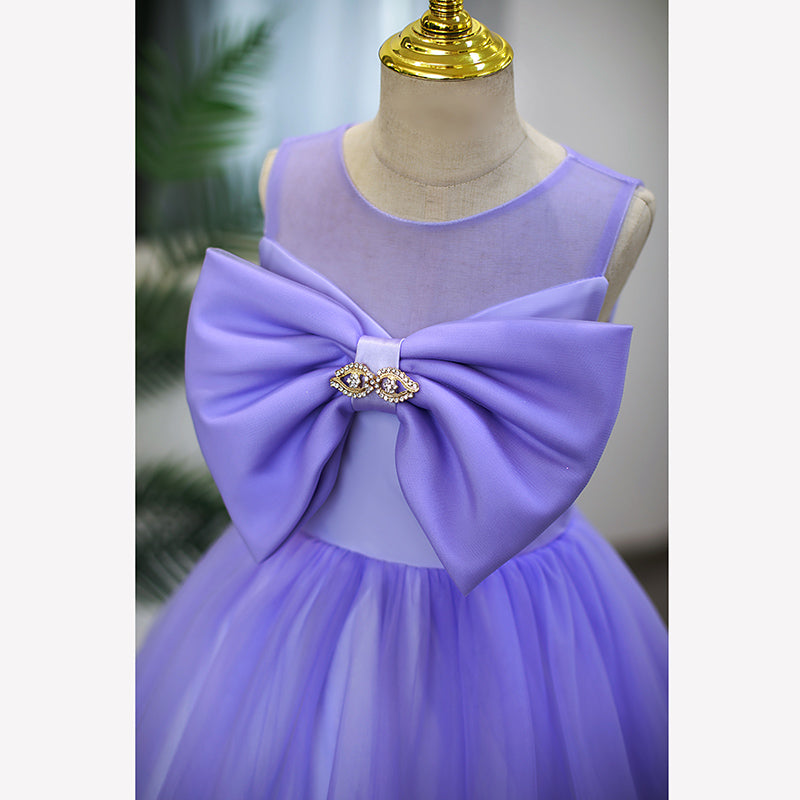 Baby Girl Dress Children Big Bow Sleeveless Birthday Party Dress Pageant Christmas Dresses