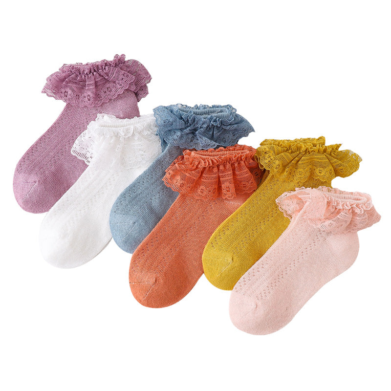 Girls Summer Mesh Lace Princess Socks