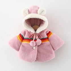 Winter Baby Girls Princess Rainbow Coat