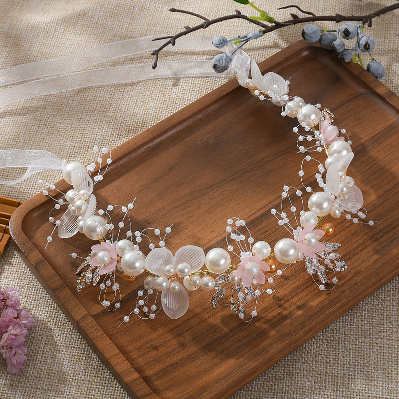 Sweet Head Flower Hairpin Bead Headdress