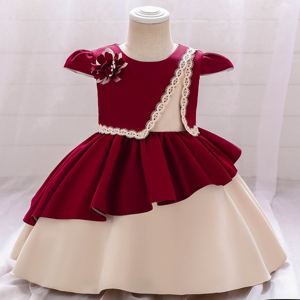 Baby Girl Dress Toddler Summer Cute Fluffy Party Elegant Cake Communion Princess Dress