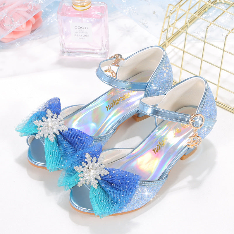 Baby Girls Snow Bow Sequin  Princess Shoes