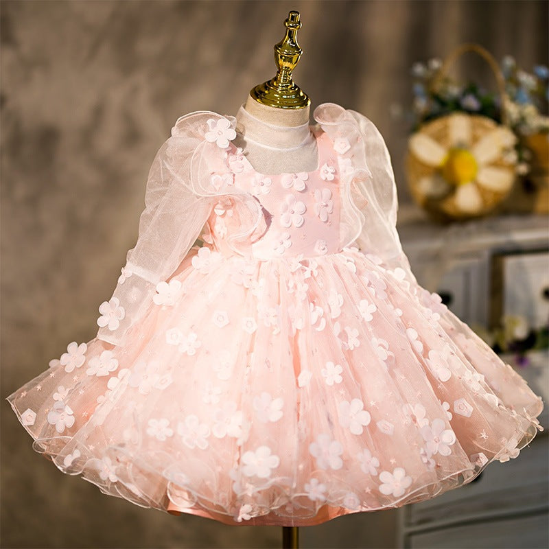 christmas flower dress Baby Birthday Dress Girls' Christmas Princess Dress Flower Girl Dress