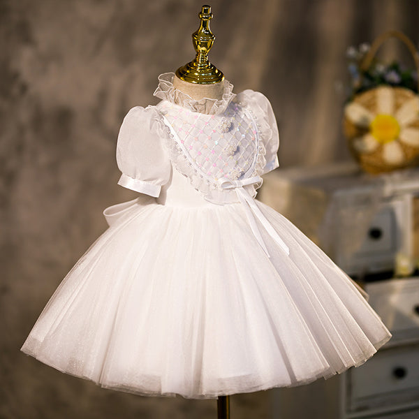 Baby Girl Baptism Dress Toddler  Birthday Party Dress Retro Lace Cozy Girl Dress