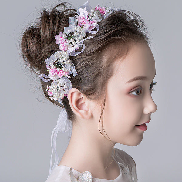 Elegant Head Flower Child Hairpin Bead Headdress