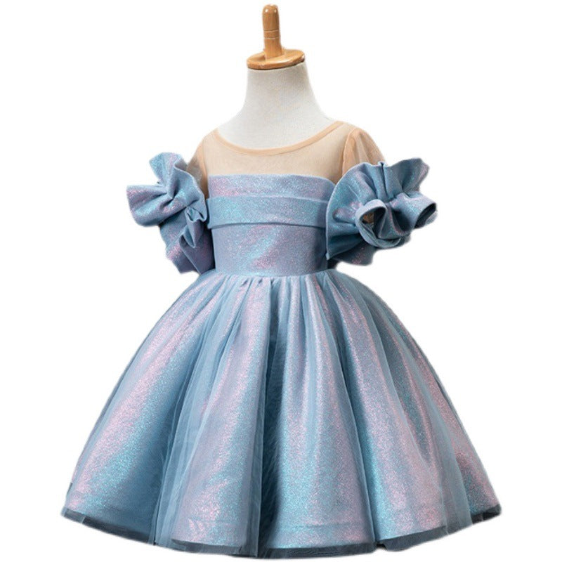 Girl Formal Princess Dresses Baby Girl Retro Puffy Birthday Party Dresses