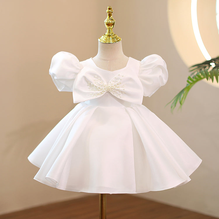 Baby Girl Dress Toddler Flower Baptism Communion Easter Dress Bow Puffy Birthday Cake Dress