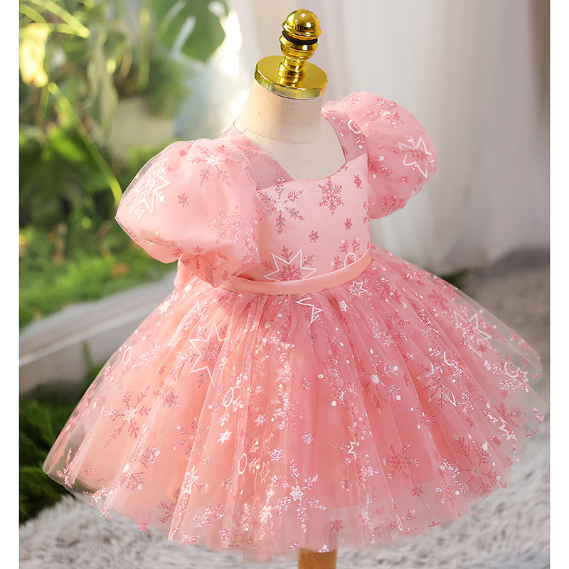 Baby Girl Star Sequins Puffy Girl Princess Dress